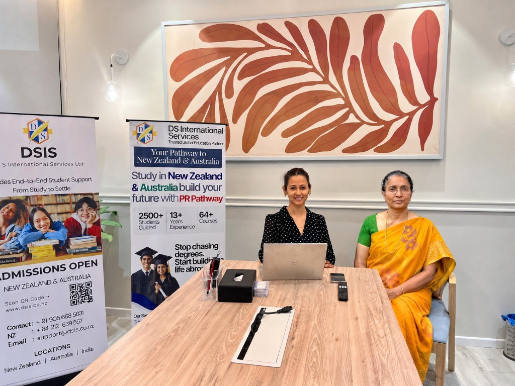 DS International Services Ltd. BS Global Bridge Guidance Counselor, Mrs. Mary Sujatha Maddirala, with Ms. Surbhi, DSIS India Coordinator
